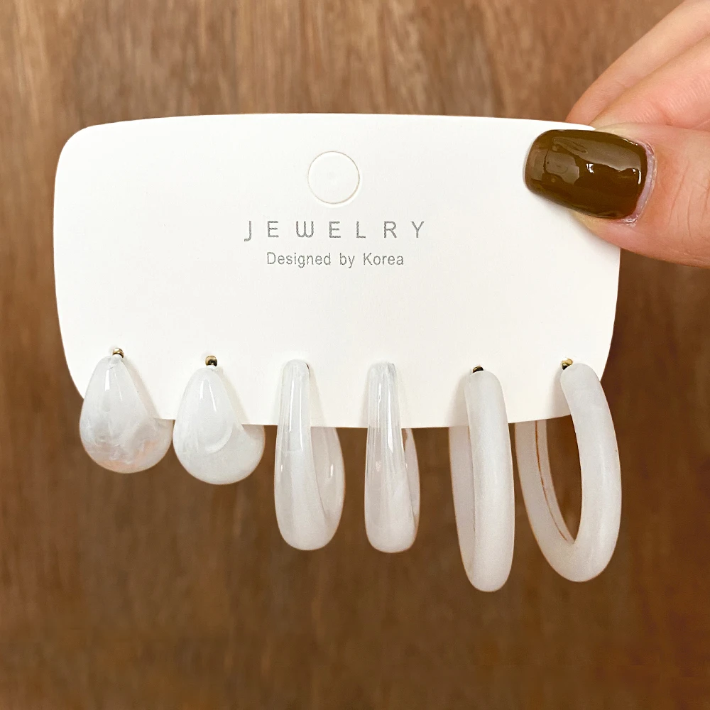 Cute Acrylic Earrings Set,For Women Girls