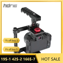 

HDRIG Camera Cage Rig Kit with Top Cheese Handle Grip for Canon M50 80D Nikon D7000 A7II GH5 5D MarkII