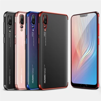 

For Huawei P20 Lite P20 Pro Case Transparent Plating TPU for Huawai P20 Lite Plus Honor Mate 20 30 10 P30 Lite Pro 9X 10i 20i