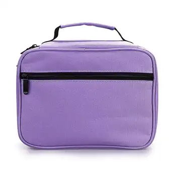 

40 Slots Large Capacity Handy Marker Case Zippered Art Marker Lipstick Organizer For Student Art Office Supplies Purple