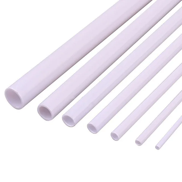 20pcs ABS Round Tube Hollow Circular Plastic Pipe Dia 2mm 5/6/8/10mm for DIY Model Toys Handmade Buidling Parts L 500mm 2