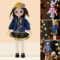 Ensemble poupée fille de 30CM avec vêtements à la mode, Simulation d'articulations rotatives douces, jouets mignons de la série 12Constellations, cadeau pour enfants 