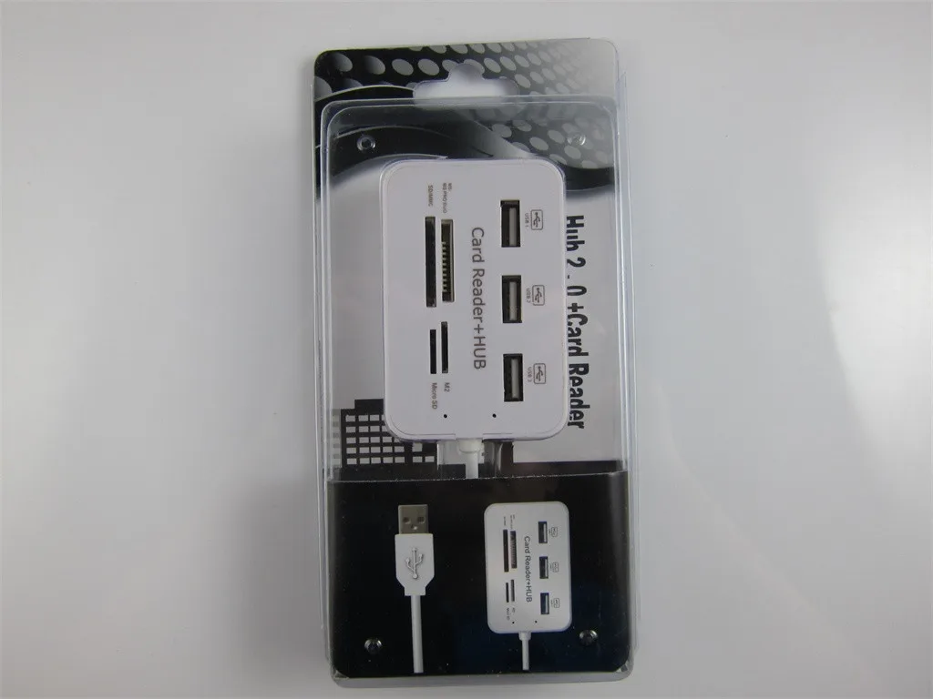Высокая Скорость Usb 2,0 концентратор 3 Порты с кард-ридер мини док-станция Usb Combo все в одном Usb Hub пористый мульти-функциональный хаб