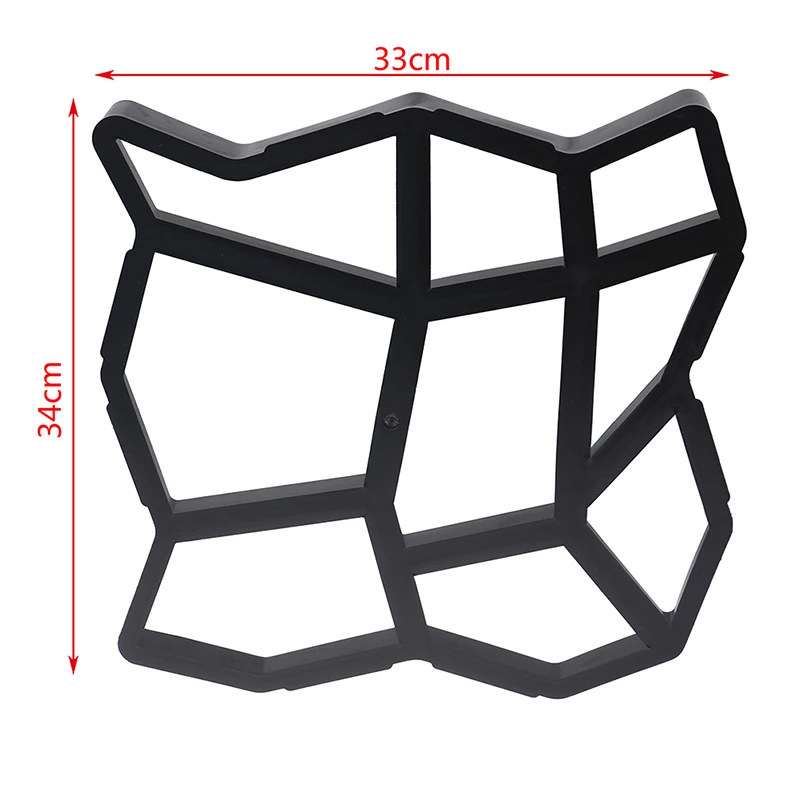 Concrete Molds Garden Path Molds 1PC Plastic Floor Compression Moulds Manually Propylene Paving Cement Concrete Mould Garden Art Pavement Mold Tool
