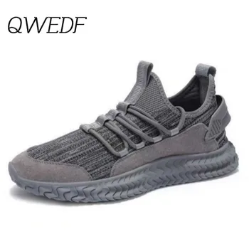 

QWEDF 2019 Spring and Summer Fashion Mens Casual Shoes Lace-Up Breathable Shoes Sneakers Mens Trainers Zapatillas Hombre Z4-13