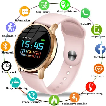 

LIGE Fitness Tracker Smart Watch Waterproof Sport for IOS Android Phone Smartwatch Heart Rate Monitor Blood Pressure Functions