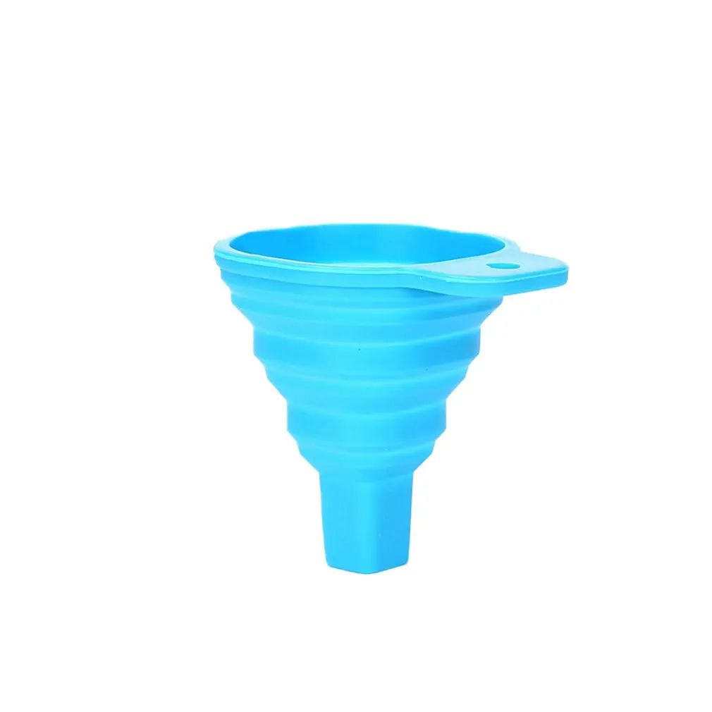 

1Pc Silicone Foldable Funnel Kitchen Home Mini Food Grade Silicone Folding Telescopic Funnel Kitchen Mini Tool