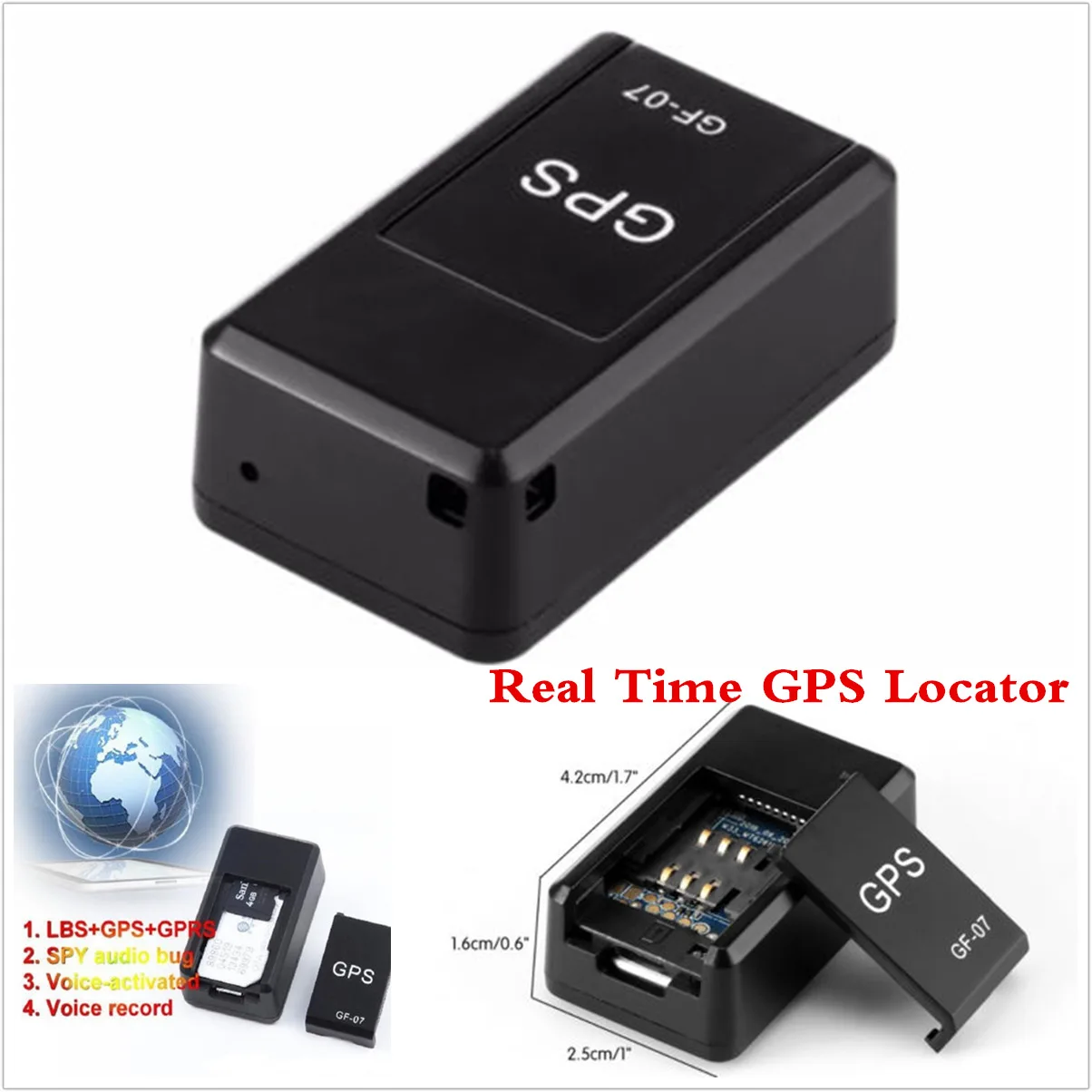  Vehemo Kunststoff Tracker Auto Mini GPS Tracker Auto Mini GPS Tracker Durable Magnetic GPS Locator 