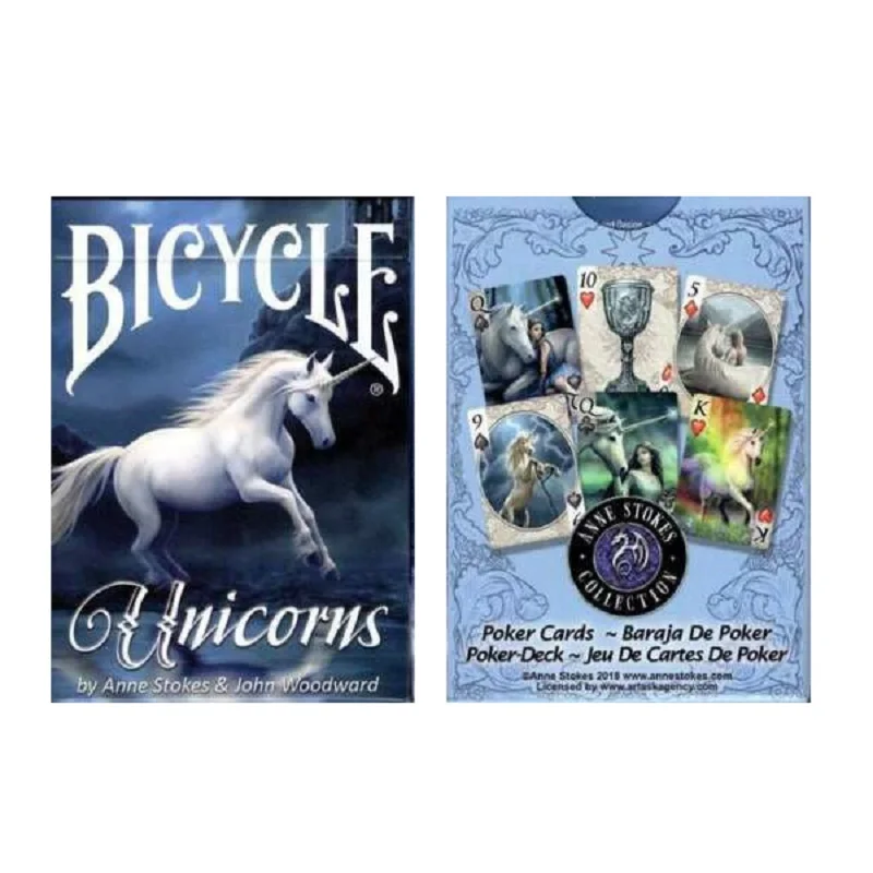 Bicycle Unicorns Playing Cards Велосипед единороги игральные карты USPCC колода волшебные