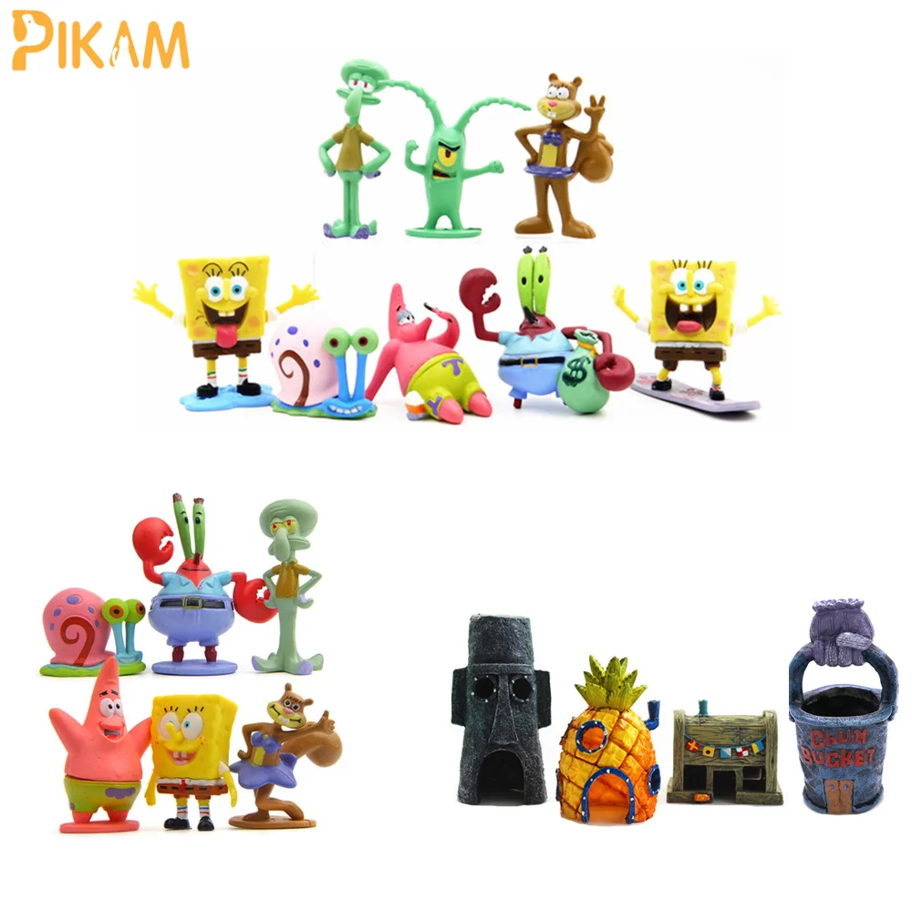 Фигурки героев аниме SpongeBobb Патрик звезда модели милые домашние украшения для