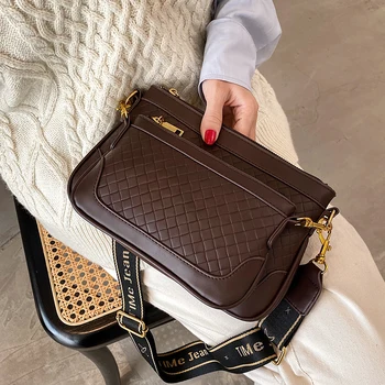 

Internet Celebrity Vintage Weave Small Bag Handbag 2020 New Fashionable Fashion Korean Style Woven Small Square Bag Shoulder Bag