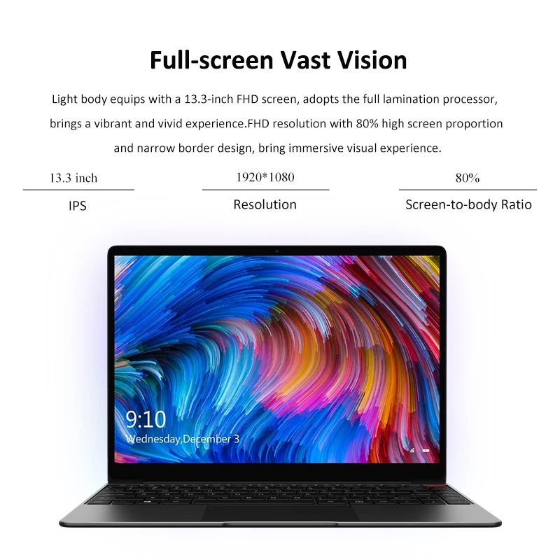 CHUWI Original AeroBook Pro 13.3 inch Laptop Intel Core m3-8100Y Dual core 8GB RAM 256GB SSD with Backlit Keyboard Metal Cover CHUWI Original AeroBook Pro 13.3 inch Laptop Intel Core m3-8100Y Dual core 8GB RAM 256GB SSD with Backlit Keyboard Metal Cover