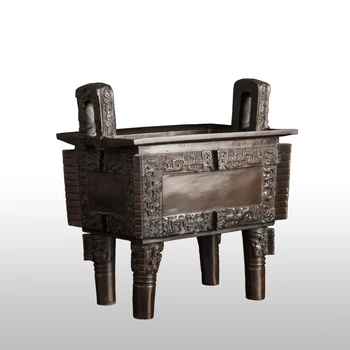 

Chinese Famous Bronze Ware " Simuwu Cauldron " Statue Shang Dynasty Replica Sculpture China's Valuable Gifts Decor