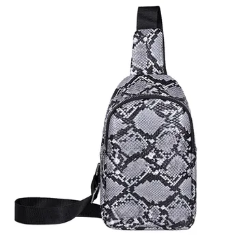 

Fashion Snake Print Women Hand Bags Torebka Outdoor Serpentine Zipper Messenger Bag bolsas de mujer Sports Chest Waist Bag #C8