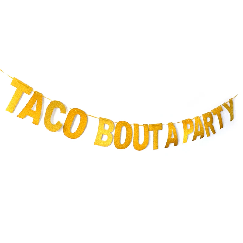 1 комплект TACO бой в баннер для вечеринки украшение для карнавальной вечеринки блестящая бумага баннер с буквенным принтом вечерние украшения
