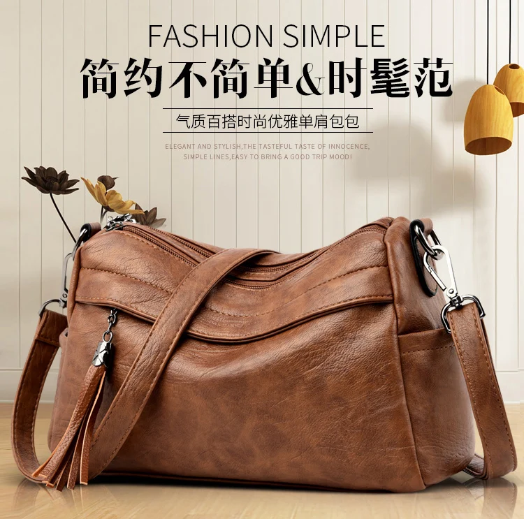 Женская мягкая кожаная сумка через плечо с кисточками, роскошные сумки, женские сумки, дизайнерские сумки через плечо для женщин, ручная сумка