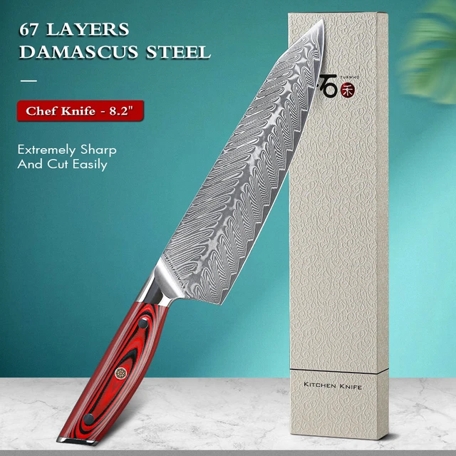 TURWHO 6-PCS 67 Layer Damascus Steel Kitchen Knives Set Japanese VG10 Core Chef  Knife Santoku Bread Boning Utility Paring Knife - AliExpress