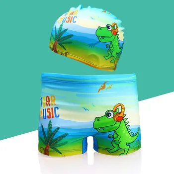 Kids Cartoon Print Swimwear Baby Boy Swimsuit Swimming Trunks Set Beach Short for Toddler Children Swimming Clothes 2