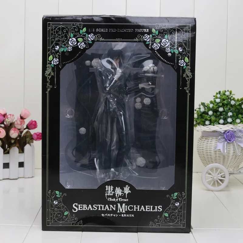 Аниме Black Butler minists Sebastian ПВХ фигурка Коллекционная модель игрушки - Цвет: 1 with box 23cm