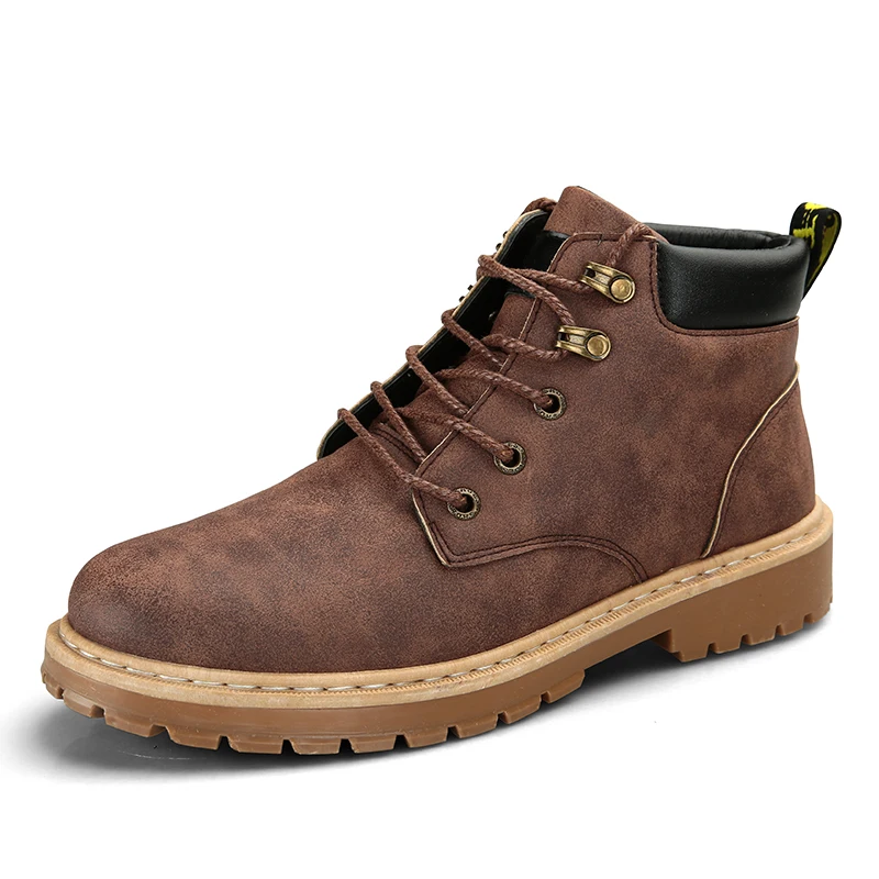 

Men Casual Lace Up Martin Boots Fashion Canvas Ankle Boots Male Booties Leisure Shoes For Men