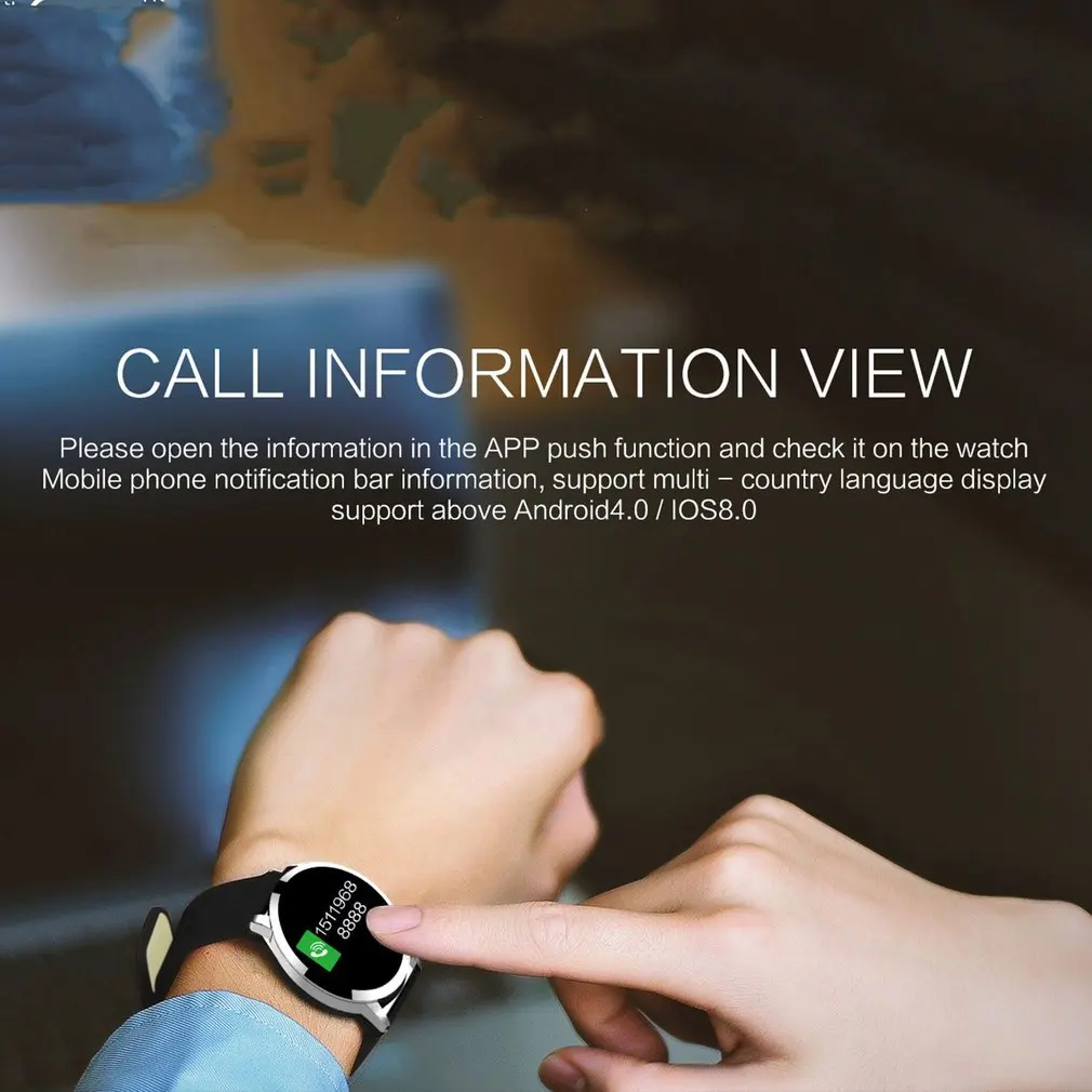  2018 OUKITEL W1 Smart Watch Waterproof IP67 Heart Rate Monitoring Blood Pressure Oxygen Bluetooth A