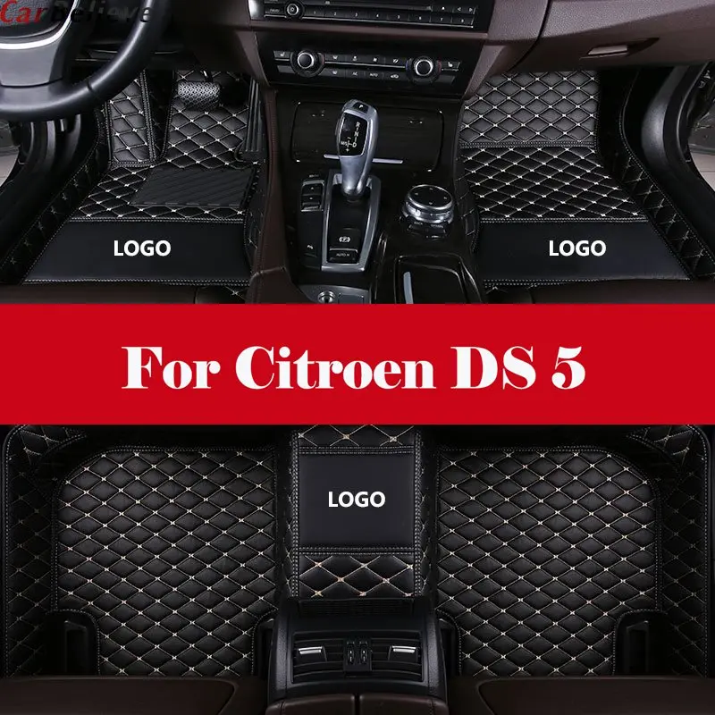 

3D All-Weather Car Foot Mat Waterproof Leather Floor Mats Liner + Embroidery LOGO For Citroen DS 5