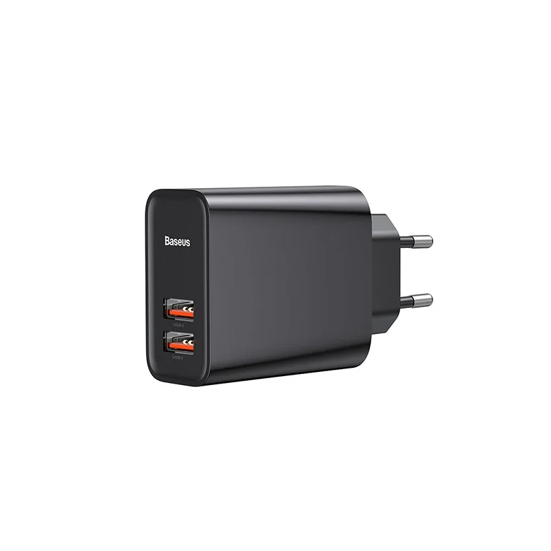 Baseus многопортовый USB C зарядное устройство для мобильного телефона адаптер питания для iPhone samsung huawei xiaomi настенная розетка EU вилка PD Быстрая зарядка - Тип штекера: Dual USB ports