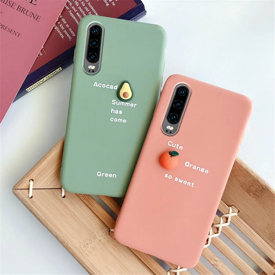 Lovebay Забавные 3D авокадо апельсин чехлы для телефонов huawei Nova 5 Pro P20 P30 Pro mate 20 Honor 20 10 9X мягкая термополиуретановая крышка-Чехол