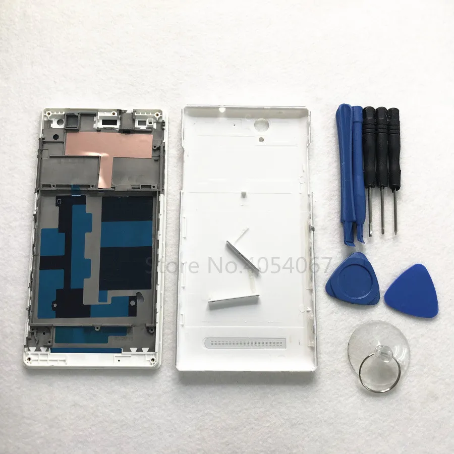 Для sony Xperia C3 S55U D2502 D2503 D2533 Полная Крышка корпуса передняя рама задняя крышка аккумулятора задняя крышка запасная часть+ Инструменты