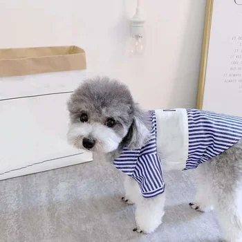 

2020 New Striped Letter Dog Shirt Summer Fashion Dog Shirts French Bulldog Clothes Designer Puppy Clothing Dogs Pets Clothing