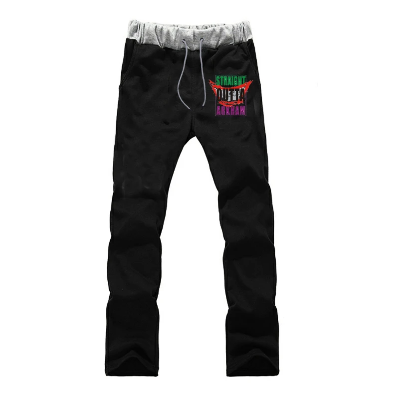 1 Прямые из Arkham Joker мужские прямые брюки для похудения бегуна спортивные штаны осень зима - Цвет: 1
