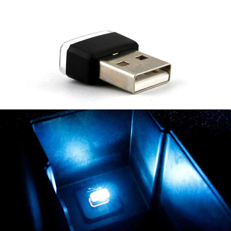 

1PC Car USB Atmosphere LED Lamp For Skoda Octavia A5 A7 2 Mini Cooper F60 Opel Fiat cigarette lighter LED Light Accessories