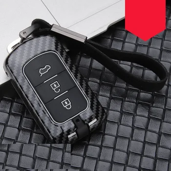 

Carbon fiber Alloy+Silicone Car Smart Key Case Cover For Mitsubishi Outlander Lancer 10 Pajero Sport EX ASX Colt Grandis L200