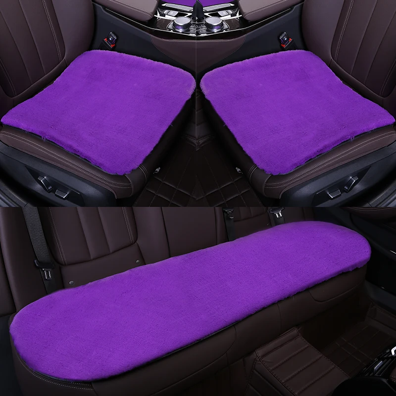 Purple 3 шт./компл. обувь на платформе из искусственного кроличьего меха; сапоги сиденья с симпатичными машинками спереди и сзади; теплые зимние ботинки на плюше подушки сиденья автомобиля для внедорожник Авто Автомобиль Грузовик Авто - Название цвета: Purple