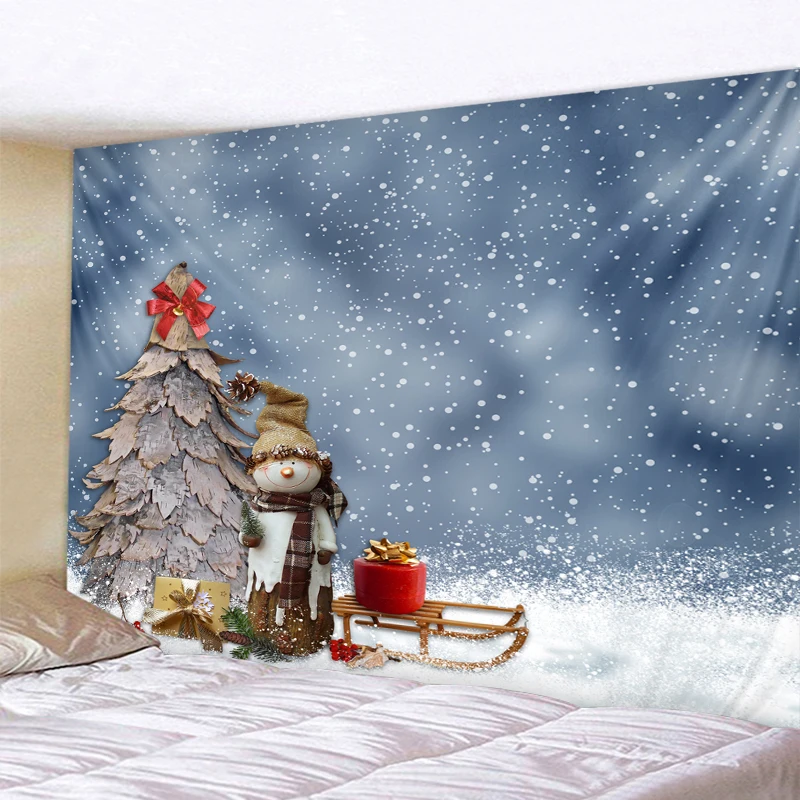 Рождественский снеговик искусство домашний настенный гобелен настенный орнамент рождественское настенное украшение высококачественный гобелен домашний декоративный
