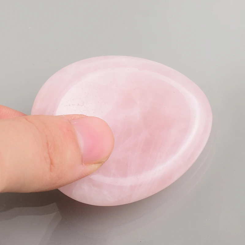 Rose Quartz Worry Stone 45*37MM Tumbled Natural Palm Stone Chakra Tool Thumb-Stone Reiki Healing Energy Feng Shui Home Decor Rose Quartz Worry Stone 45*37MM Tumbled Natural Palm Stone Chakra Tool Thumb-Stone Reiki Healing Energy Feng Shui Home Decor