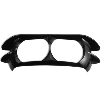 

Motorcycle Dual Headlight ABS Fairing Trim Bezel Scowl Cover Black