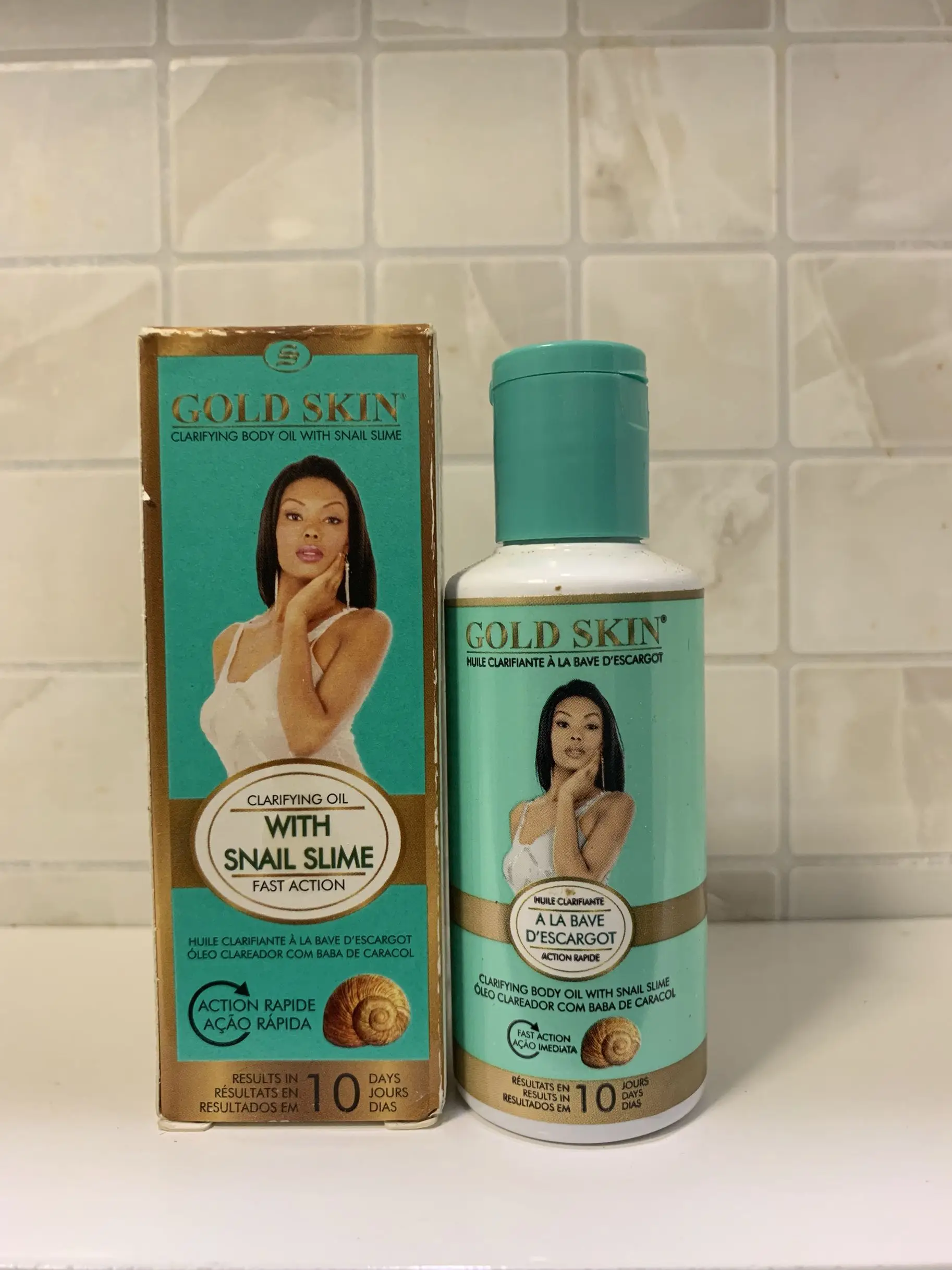 Gold Skin осветляющее масло для тела Snail Slime Action Rapid 70 мл