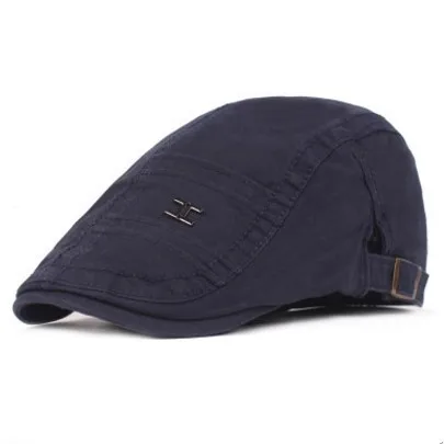 SHALUOTAOTAO мужские осенние модные хлопковые береты регулируемый размер тренд Snapback язычок шапка Простой Досуг бренды спортивные кепки s Новинка - Цвет: Navy Blue