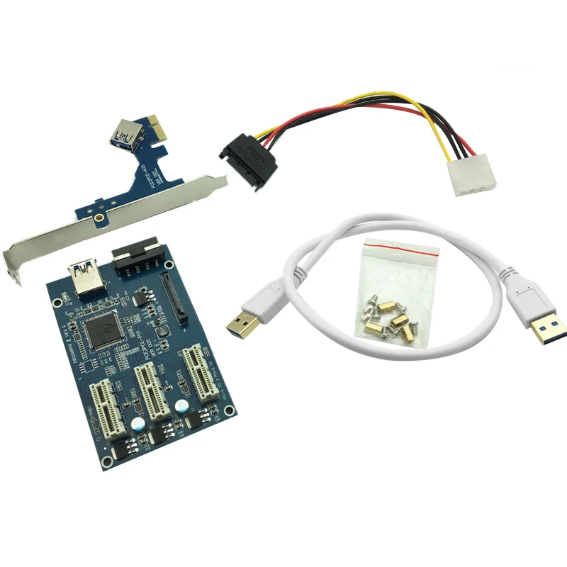 

Pci E 1 To 3/4/2 Pci Express 1X Slots Riser Card Mini Itx To External 3 Pci-E Slot Adapter Pcie Port Multiplier Card