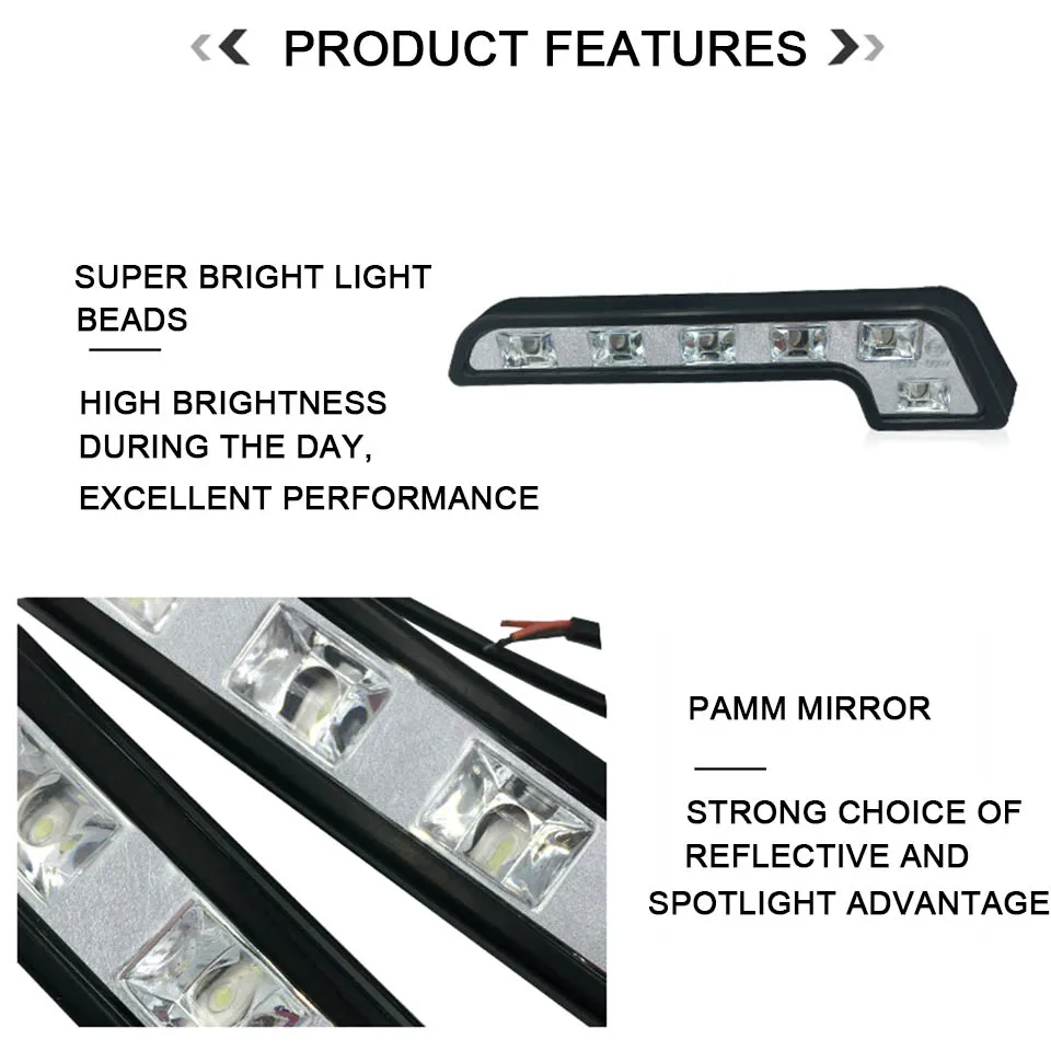 2 шт. l-образный светодиодный фонарь для вождения автомобиля COB противотуманный автомобильный дневной ходовой свет супер яркий белый водонепроницаемый пылезащитный дальнего света