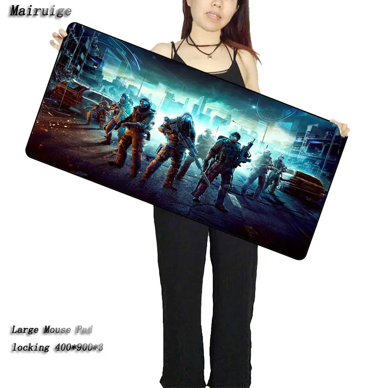  City Soldiers Large Speed Rubber Mouse Pad Gamer Lock Edge Keyboard Mouse Mat Gaming Mousepad for C