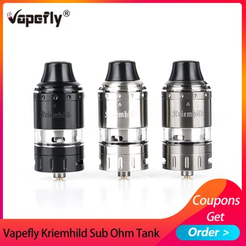 

Vapefly Kriemhild Sub ohm Tank 5ml Capacity & 810 Drip Tip thread Mesh Coil Vape Tank Atomizer vs Vapefly Brunhilde