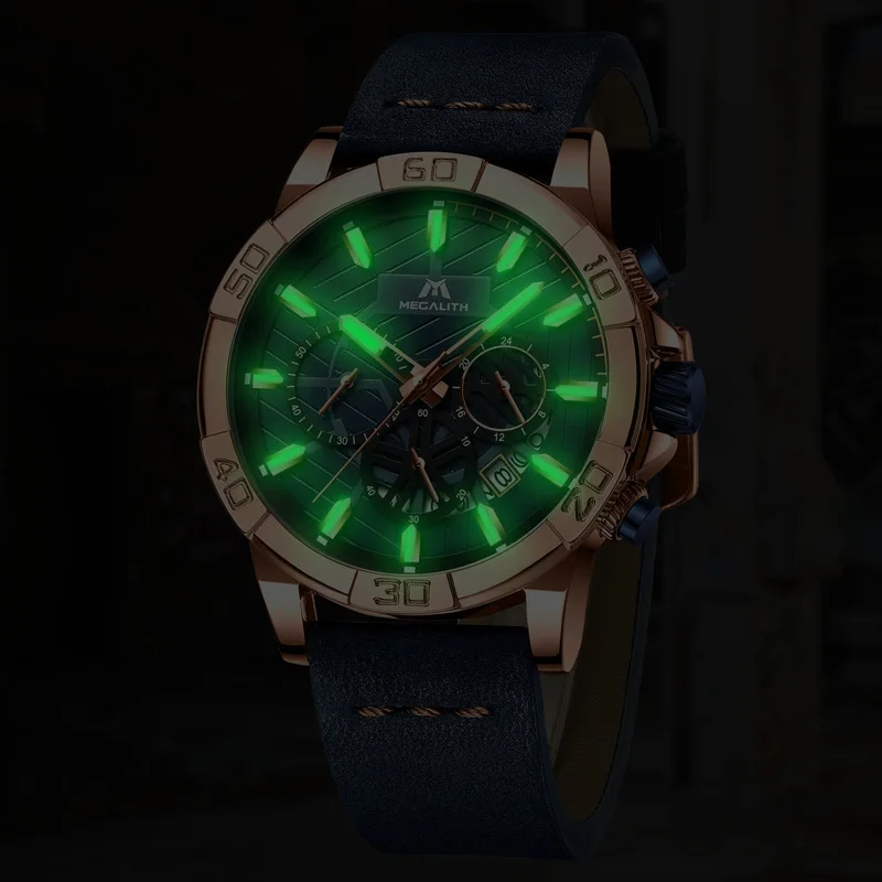 Cena 2019 MEGALITH Top marka zegarki męskie Sport Chronograph wodoodporne zegary na co dzień dla mężczyzn moda na rękę zegarki mężczyźni Montre Homme