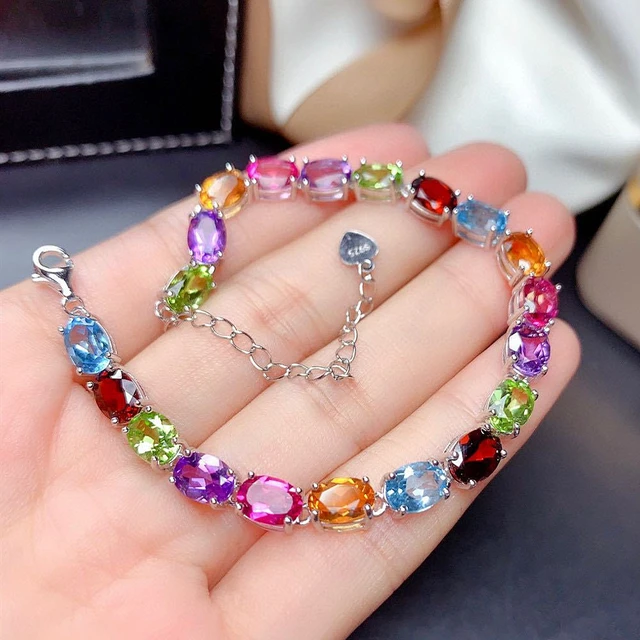 Jewellery Bracelet for Women and Men - Multi-Coloured Healing and Crystal  Healing Stone Bracelet | Multi Color Beads | Fashion Jewellery