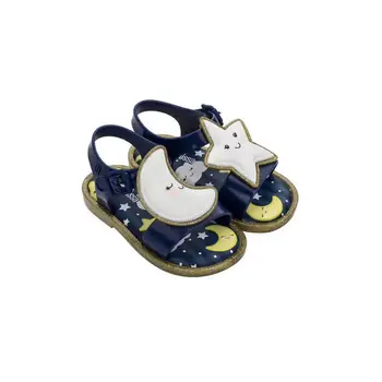 

2020 New MIni Melissa Sandals Kids Girl Moon and Star Cute Jelly shoes Children's Non Slip flat sole Baby beach shoes HMI006
