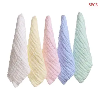 

6 Layers Cotton Gauze Baby Face Towel Soft Infant Feeding Saliva Towels Handkerchief Multi-color Distinguishable--Convenient