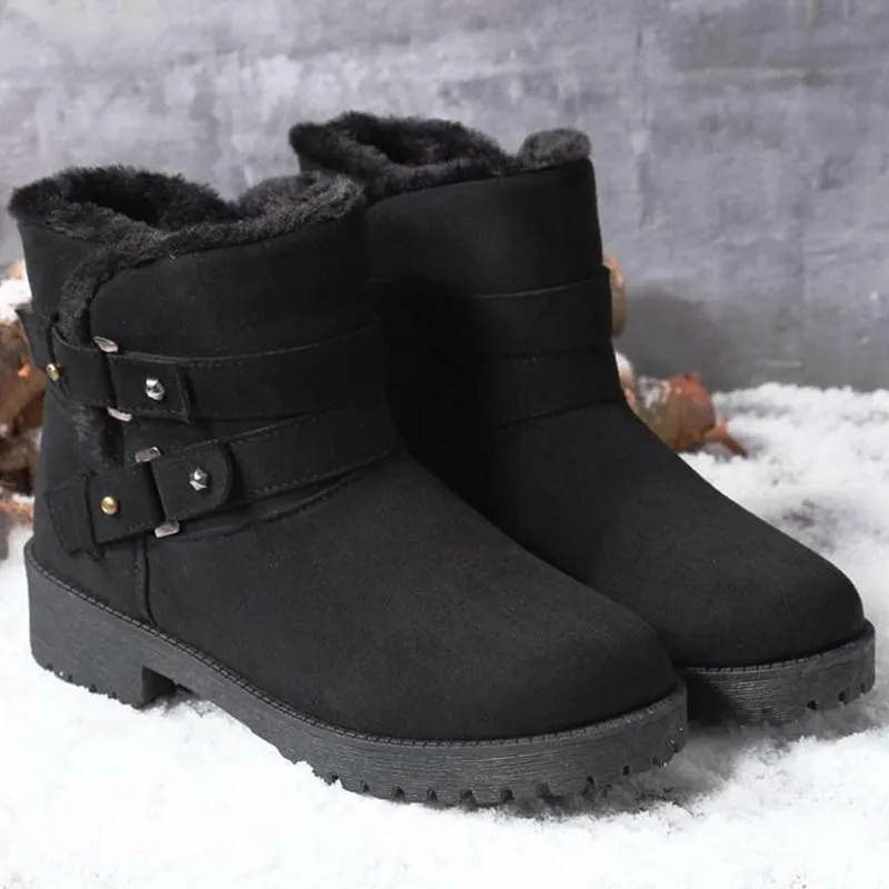 Women Boots Snow Keep Warm Women's Shoes Casual Fashion Suede Winter Boots Female Slip On New Brand Woman Shoes Chaussure Femme
