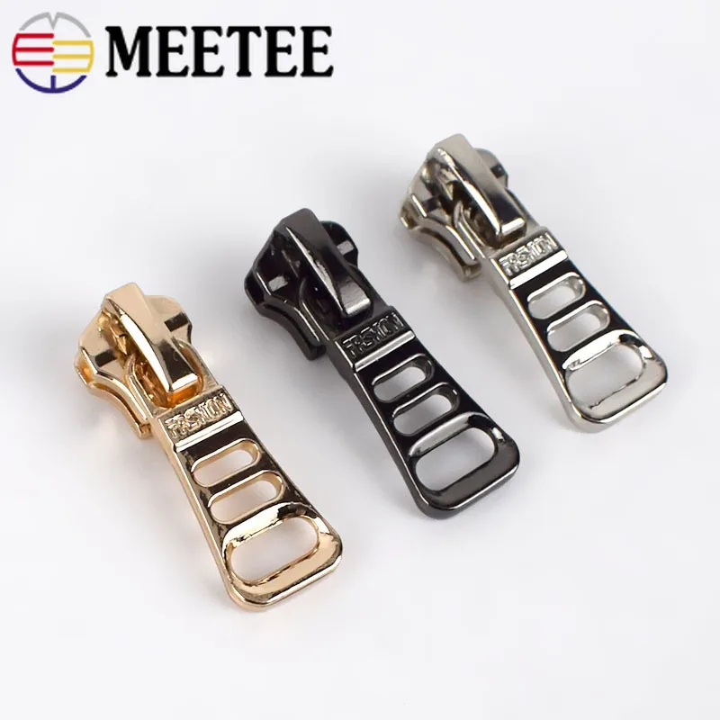 Meetee 10 шт. модные Авто блокировки молнии слайдеры для металлических молний 5 # Zip Head