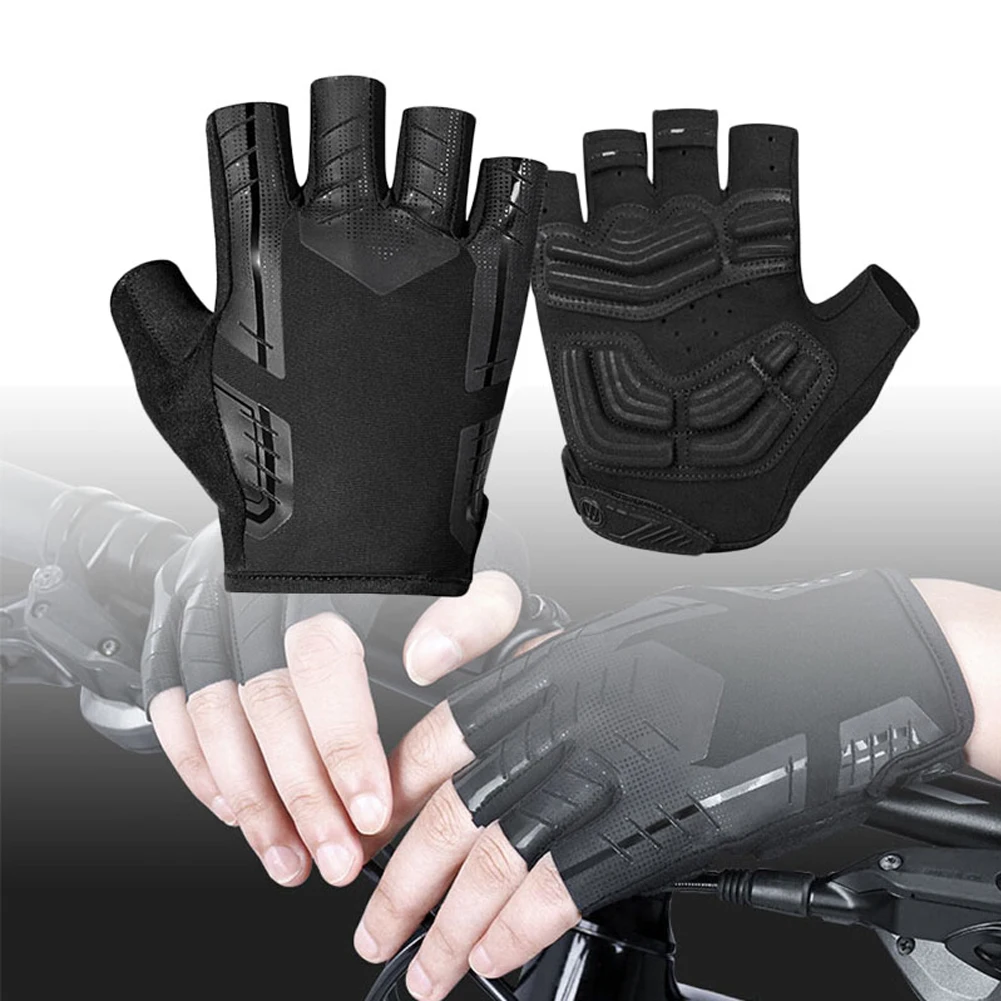 

Cycling Half Finger Short Gloves Men Women Outdoor Sport Driving Bicycle Anti Slip Shock Breathable for MTB Bike New
